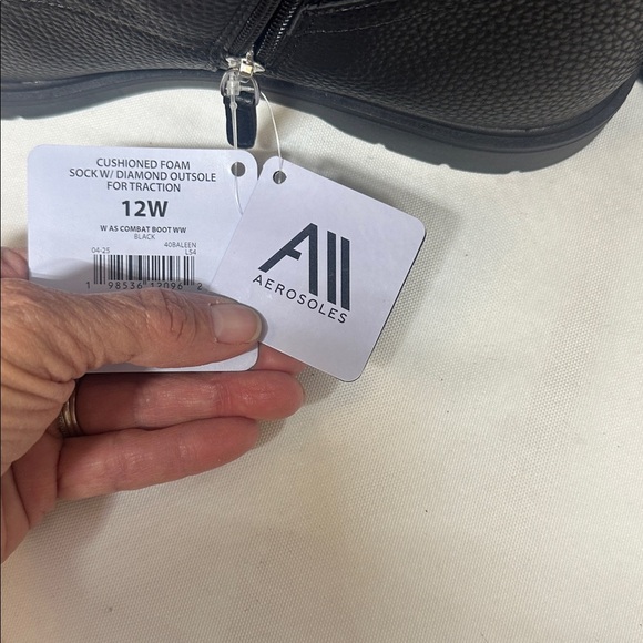 AEROSOLES Black Combat Boots - Picture 2 of 11